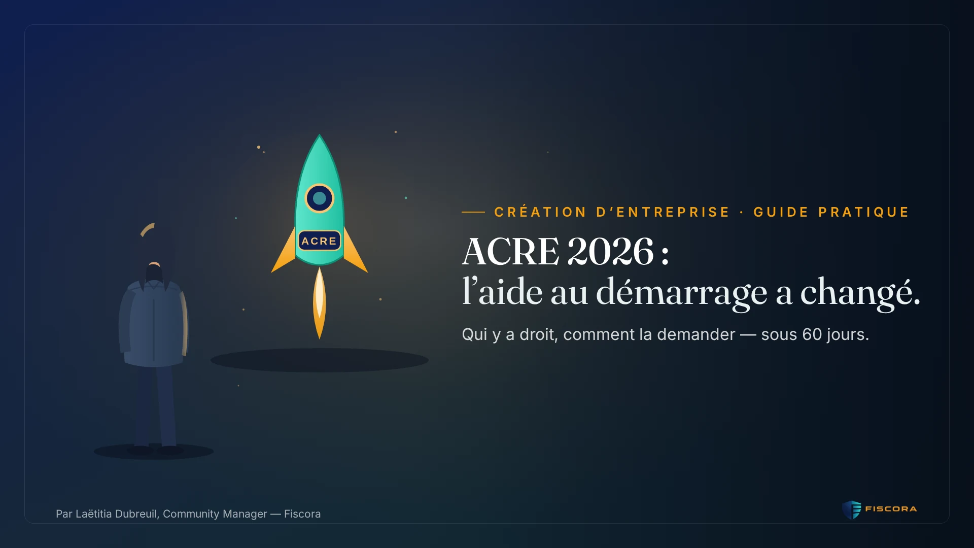 Créateur d’entreprise préparant sa demande d’ACRE 2026 auprès de l’Urssaf pour obtenir l’exonération partielle de cotisations sociales