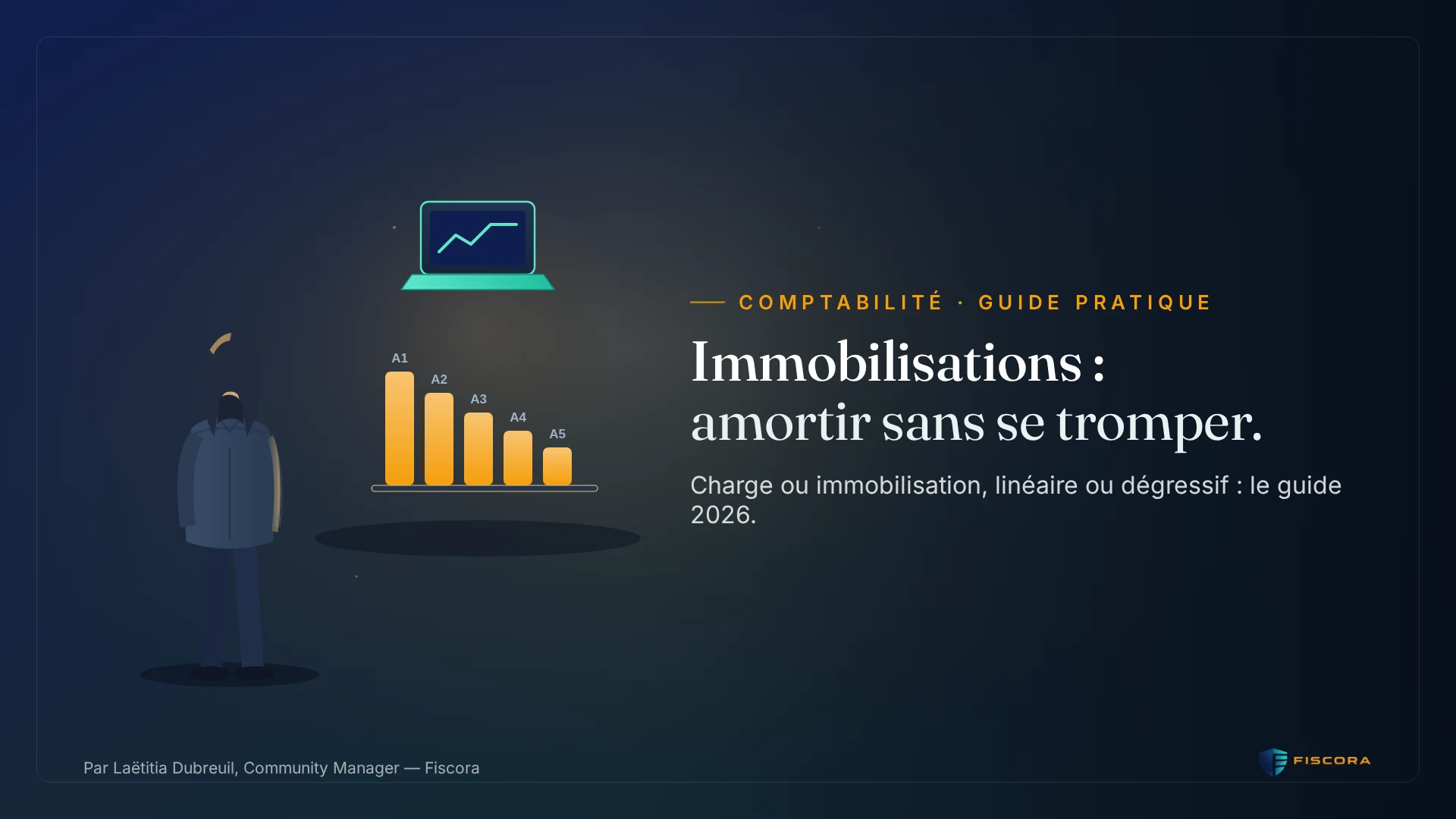 Entrepreneur calculant le plan d’amortissement de ses immobilisations sur son exercice comptable 2026