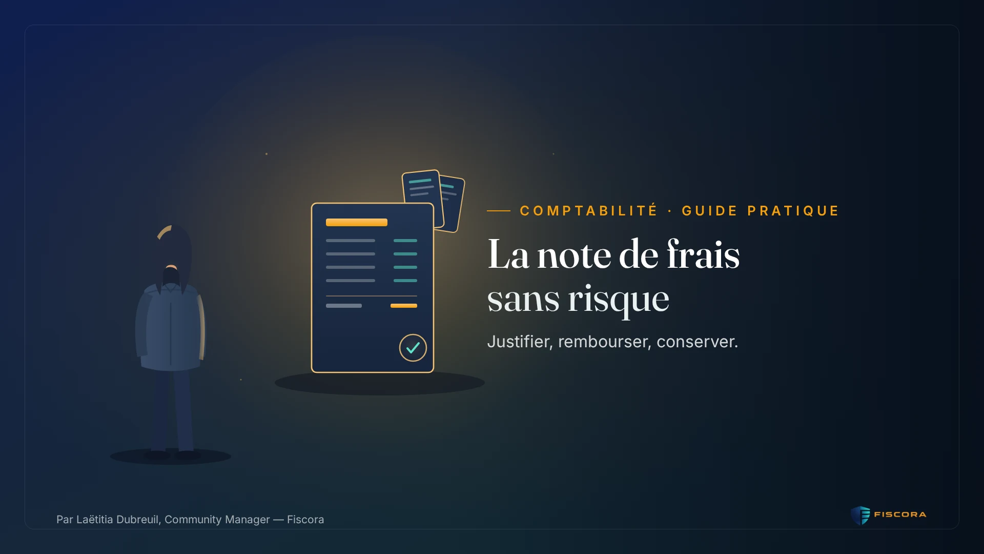 Bureau d'un dirigeant avec tickets, factures et calculatrice pour préparer une note de frais
